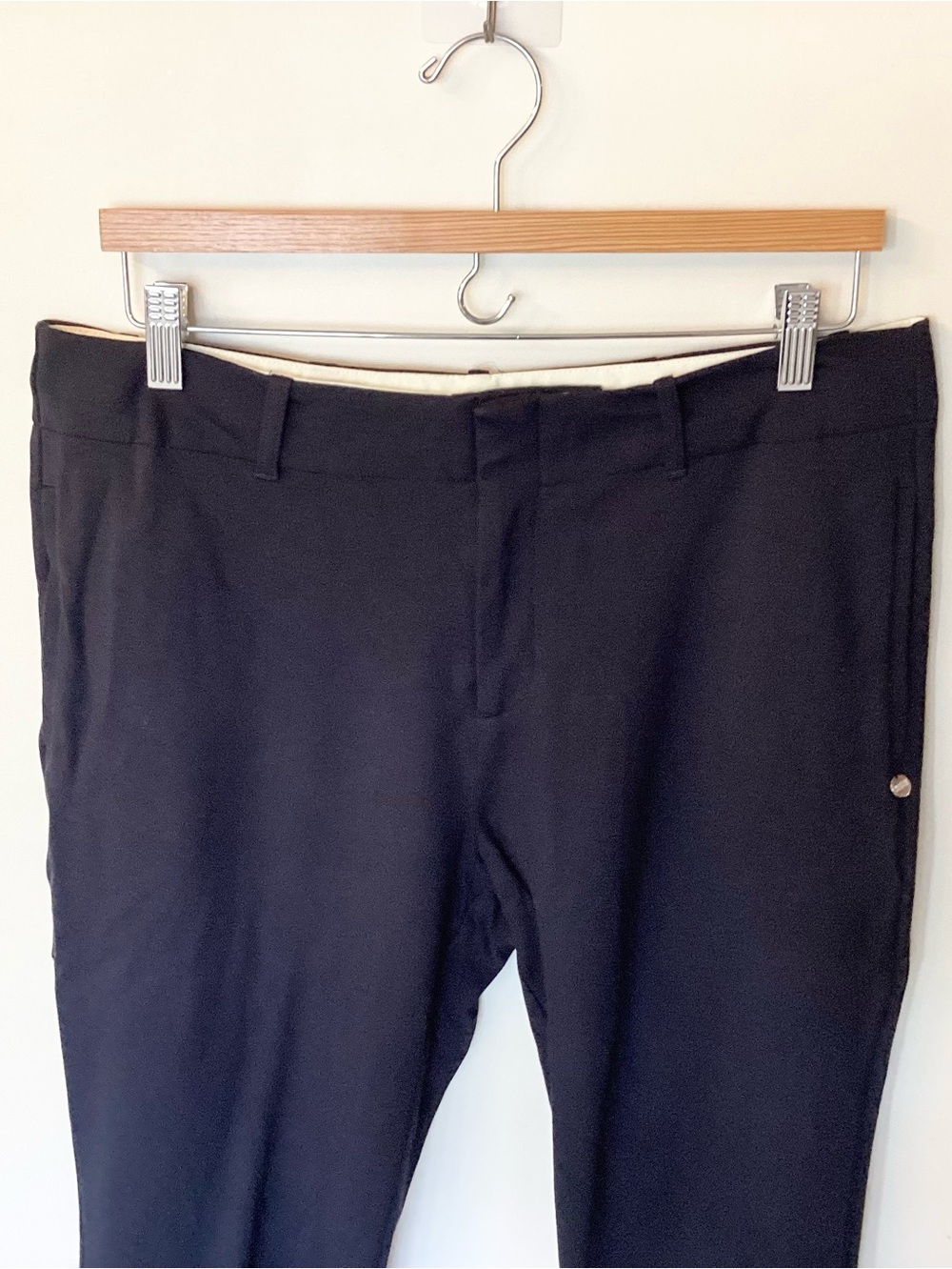 Scotch & Soda Maison Scotch Women’s Stitched Stretch Trousers - Navy - L - Picture 2 of 9